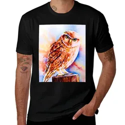 Little Owl T-Shirt Industrial Work Tee Shirt