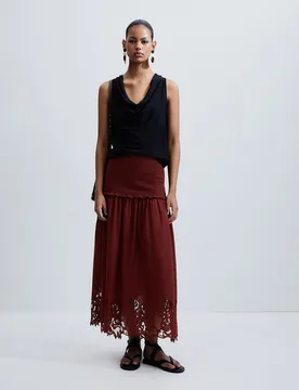 Sfera - Falda troquelada - Sfera - FashionsVida