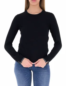 Maglia misto viscosa LIU JEANS NERO L - Liu jo - FashionsVida