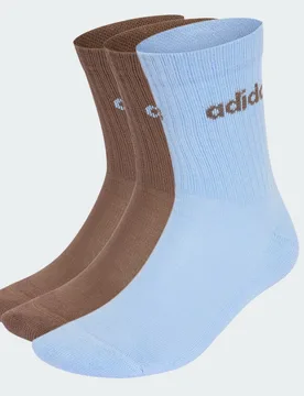 Calze Linear Cushioned (3 paia) 37-39 Earth Strata / Glow Blue / Earth Strata - Adidas - FashionsVida