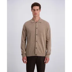 Cárdigan de hombre modern fit lana botones cuello camisero