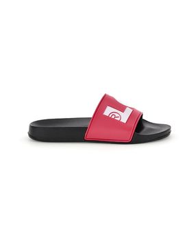 Ciabatte da piscina nere e fucsia con logo VPOL0241S 36