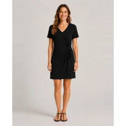 Vestido corto de manga corta de mujer