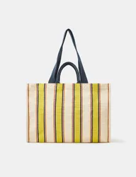 Cotton Rich Striped Tote Bag Multi female