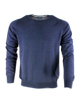 Barba Maglione girocollo blu