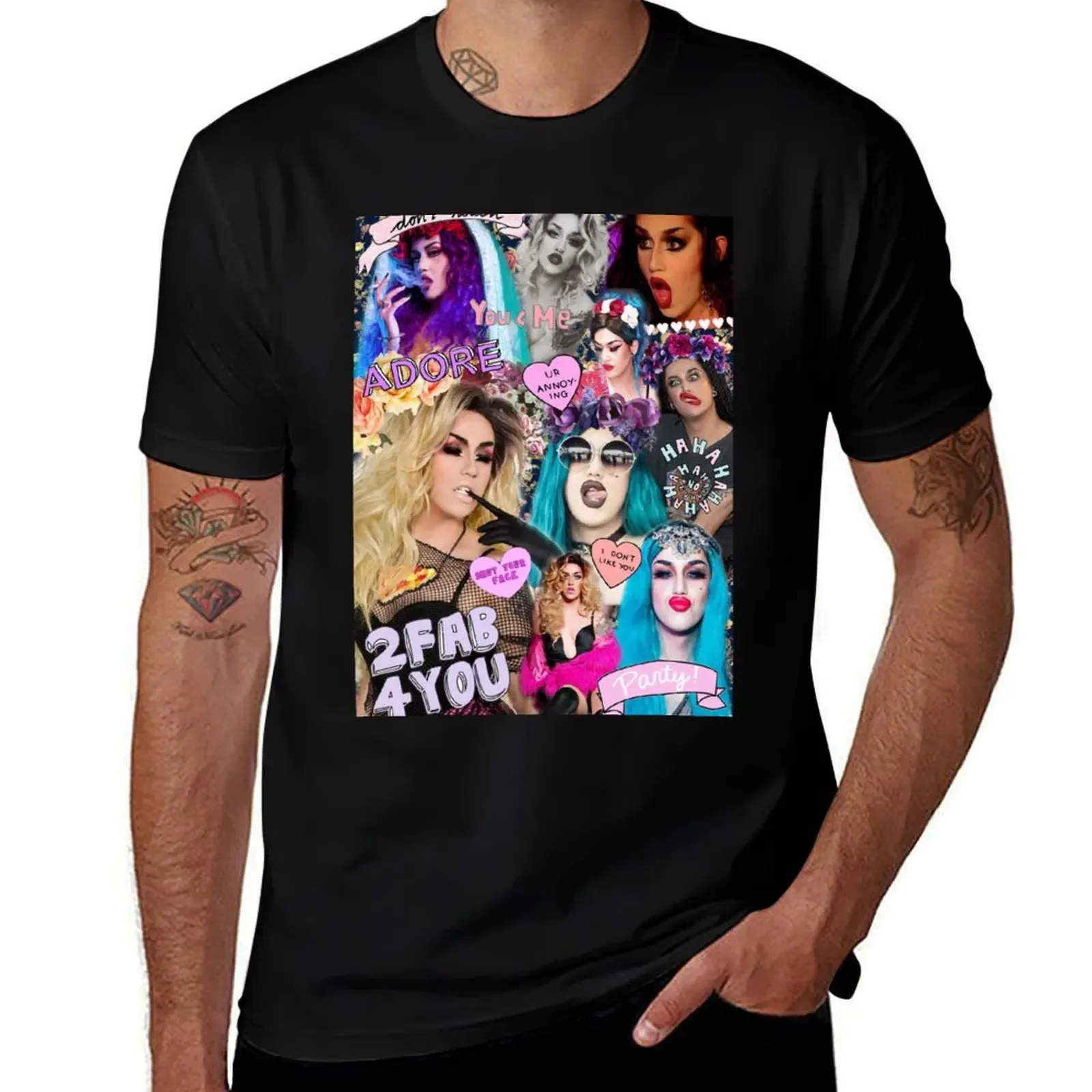Adore Delano Collage T-Shirt Simple Line Art Print Tee - Aliexpress - FashionsVida