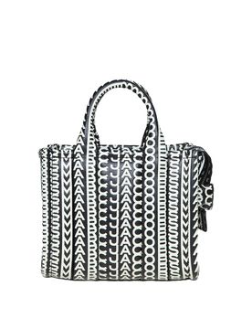 Micro tote in pelle monogramma
