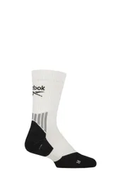 Mens and Women's 1 Pair Technical Recycled Crew Technical Tennis Socks White / Black 8.5-10 UK - White - Size: 8.5-10 UK