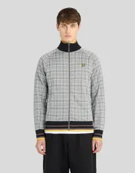 Men's Hawick Cotton Check Track Jacket Mid Grey Marl
