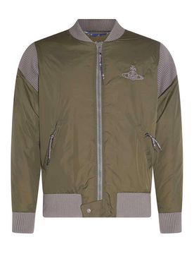 Giacca casual in nylon militare