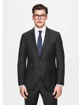 Para hombre. HM441678 Americana de Lana lisa oscuro (36/32), Casual, Clásico