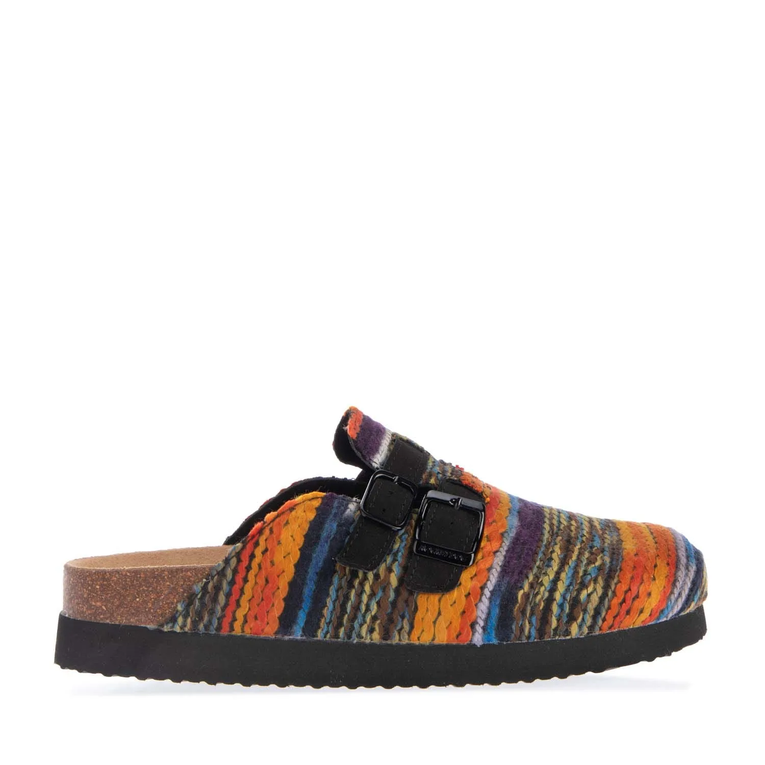 Womens Abelplus Stripe Clog Slippers In Multi Colour - Multicolour Textile - Size Uk 7 - Rocket Dog - FashionsVida