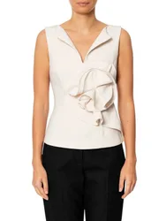 Canotte e top donna - top fiore cady - bianco