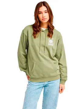 Felpa Con Cappuccio Surf Stoked Oil Green M