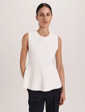 SABA Peplum Top Ivory female - Saba - FashionsVida