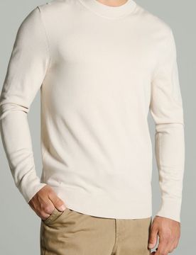 Dolcevita in viscosa in stile basic - beige