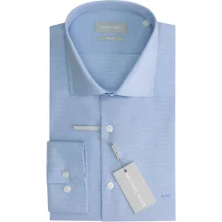 Camisa de hombre de vestir modern fit con diseño pata de gallo pequeña