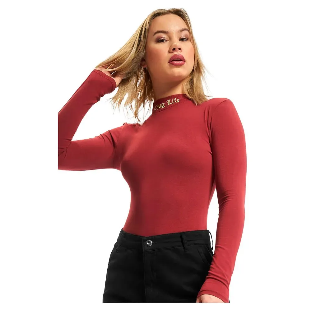 Body A Maniche Lunghe Statement Red XS - Thug Life - FashionsVida