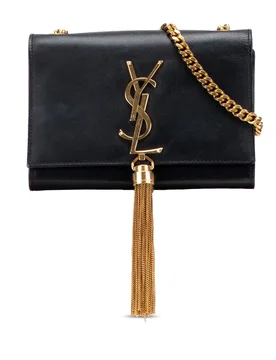 Small Leather Monogram Kate Tassel Crossbody - Saint Laurent - FashionsVida