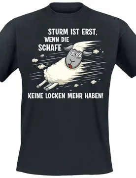 T-Shirt - Sturm - M bis 3XL - für Männer - Größe L - schwarz - Männer - male - Tierisch - FashionsVida