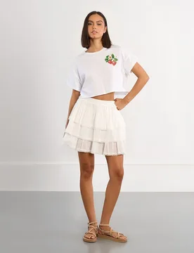Camiseta de mujer de manga corta con estampado frontal - Lili Sidonio - FashionsVida