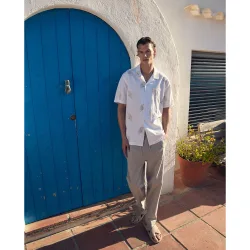 Sfera - Pantalón lino elástico