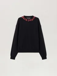 Felpa girocollo Uomo neck logo nero