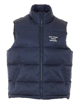 Gilet imbottito con scritta