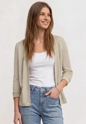 Langarm Jacke im Strick-Look female Beige
