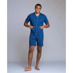 Pijama de hombre abierto manga corta