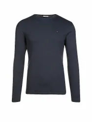 Camiseta de manga larga Slim Fit azul oscuro M
