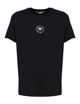 T-shirt in cotone con logo circolare