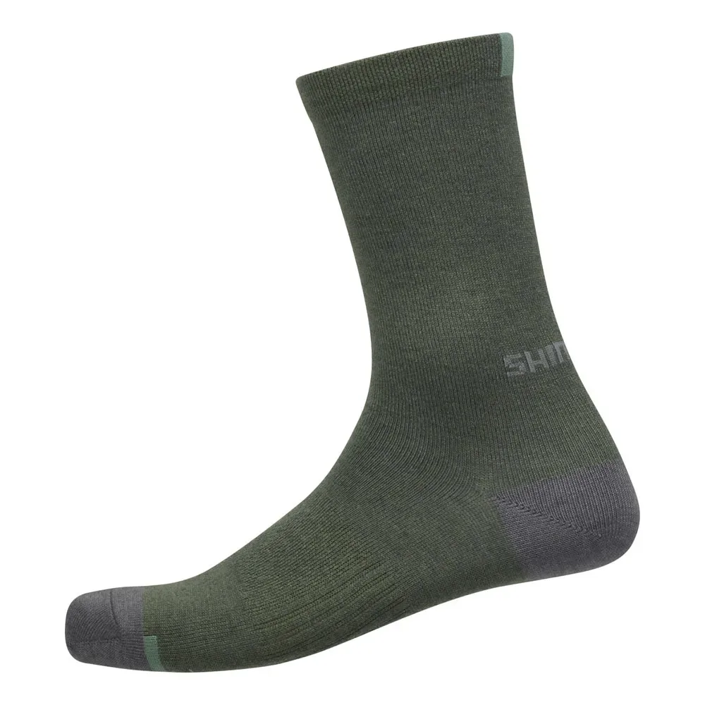 Calzini Lunghi Performance Wool Dark Olive - Shimano - FashionsVida