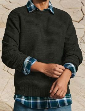 Maglione basic - verde scuro