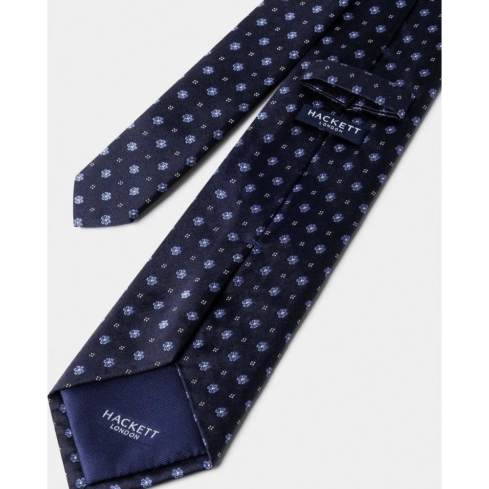 Corbata de seda con flores tonales - Hackett - FashionsVida