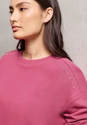Street One Shirt mit Schmucksteinen female Pink