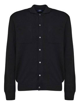 Camicia Cardigan in Lana Vergine