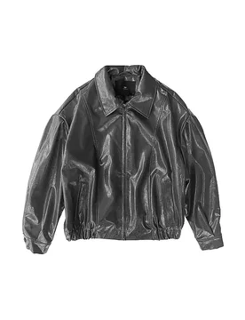 Veste en similicuir GILIAN gris XS - Withblack - FashionsVida