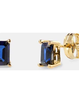 Pendientes de oro con zafiro - El Corte Inglés - FashionsVida