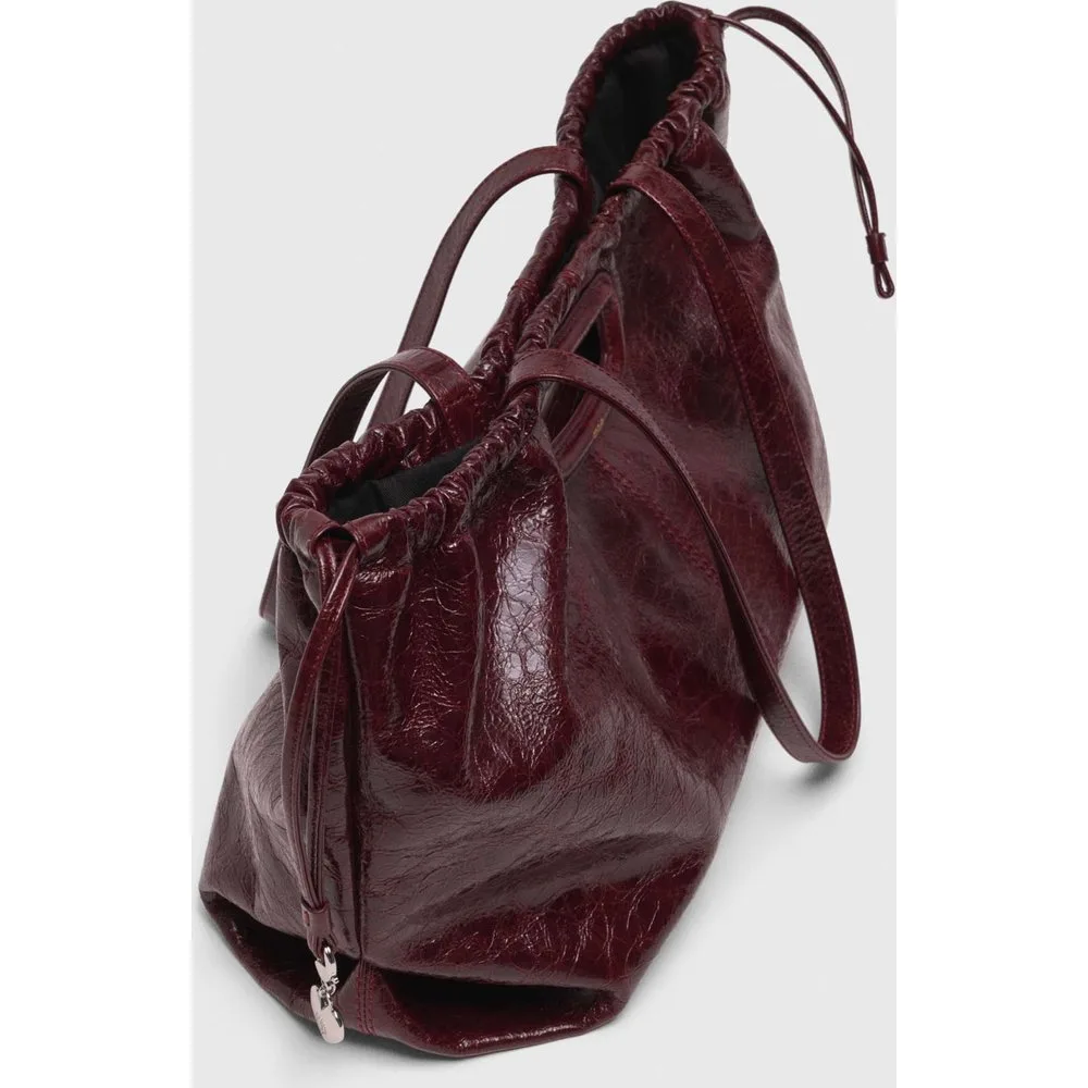 Bolsos de hombro tote de piel craquelada - Maje - FashionsVida
