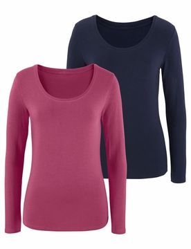 VIVANCE Camiseta mora / negro