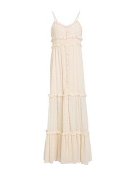 Vestido largo Mujer Marfil 40 Mujer