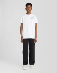 Kids Straight Leg Cotton Track Pants Jet Black
