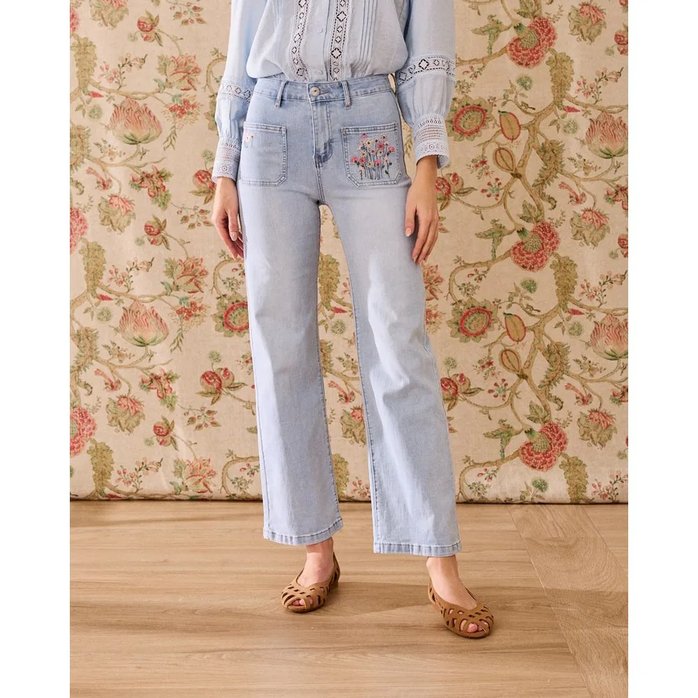 Pantalón vaquero de mujer - Polin et Moi - FashionsVida