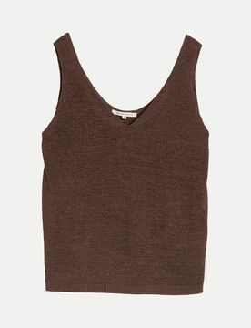 Gestricktes Top Braun L