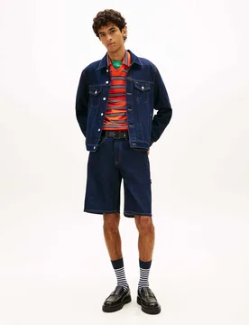 Bermuda dark wash stretch con tasca utility e passante - Tommy Jeans - FashionsVida