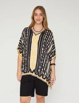 Kaftan con escote pico y abalorios - October - FashionsVida