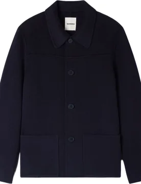 Cazadora de hombre lana doble cara cuello clásico - sandro - FashionsVida