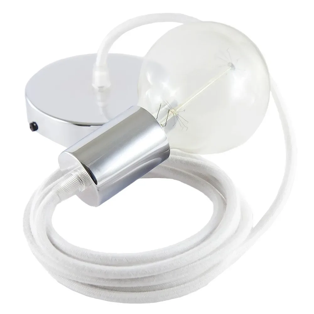 Cables Suspension Luminaire Rc01 2 M Diy White / Chrome Plated One Size - Creative - FashionsVida