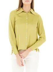 Camicia in viscosa VERDE LIME XL